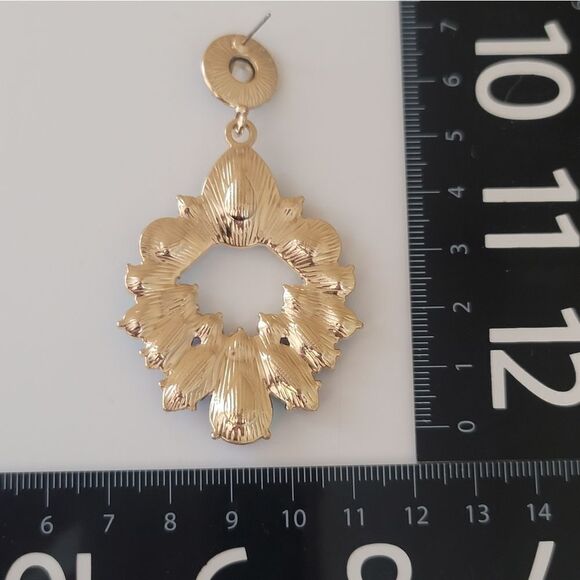 Eye Candy Earrings Luxe Blue Green Gold Plated Glass Crystals Earrings #545 - Picture 16 of 16